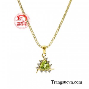 Bộ dây chuyền peridot bền đẹp, chất lượng, giao hàng nhanh toàn quốc.