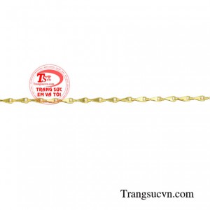 Dây chuyền vàng nữ khúc 10k sáng bóng.