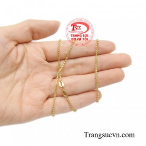 Dây chuyền vàng tây sang trọng nhập khẩu.