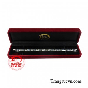 Lắc nam vàng trắng phong độ nam tính.