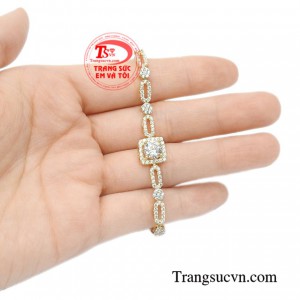 Lắc tay nữ ấn tượng vàng 10k korea.