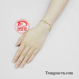 Lắc tay trái tim tinh tế