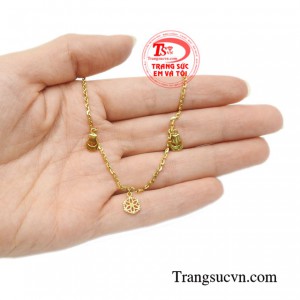 Lắc tay vàng màu xinh xắn vàng 10k.