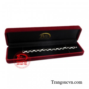 Lắc tay vàng trắng thời thượng tinh tế.