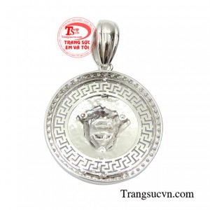 Mặt dây nam vàng trắng cá tính chất lượng.