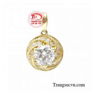 Mặt dây nữ vàng tinh tế vàng 10k chế tác đẹp, chất lượng vàng đảm bảo.