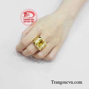 Nhẫn nam gắn đá Saphir