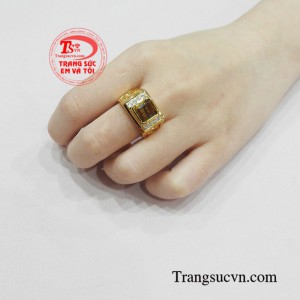 Nhẫn nam sapphire mệnh thổ