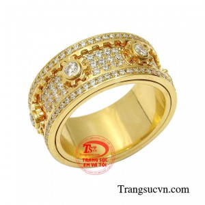 Nhẫn nam vàng tây 14k bảo hành chu đáo, tận tình.