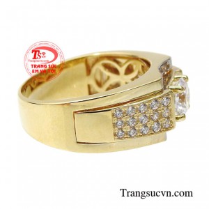 Nhẫn vàng nam thành công bảo hành 12 tháng.