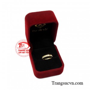 Nhẫn vàng tây dễ thương tinh tế.