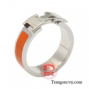 Nhẫn vàng trắng thời thượng vàng trắng 18k nhập khẩu Italy kiểu dáng đẹp, chất lượng cao.