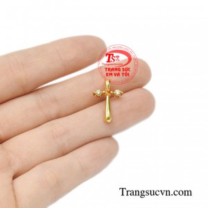 Thánh giá sapphire nhỏ xinh chất lượng.