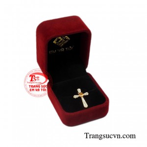 Thánh giá sapphire vàng tinh tế