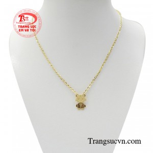Bộ dây chuyền vàng tuổi dần gồm được chế tác từ vàng 10k thiết kế tinh sảo.