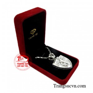 Bộ mặt dây khiên vàng trắng