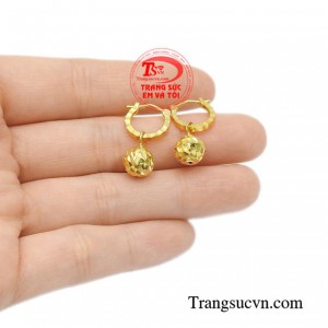 Bông tai nữ vàng đáng yêu vàng 10k sáng bóng.