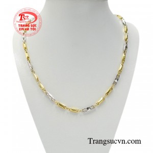 Dây chuyền nam ưu tú thiết kế tinh tế chế tác tinh xảo từ vàng 18k italy.