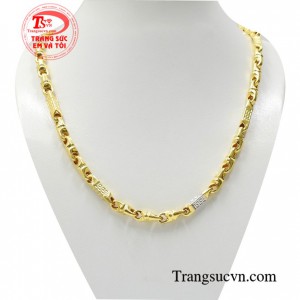 Dây chuyền nam vàng quyền lực vàng 10k bền đẹp, chất lượng, kiểu dáng thời trang