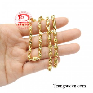 Dây chuyền nam vàng thịnh vượng 10k chất lượng.