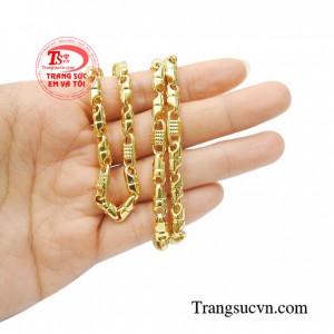 Dây chuyền nam vàng tây cá tính