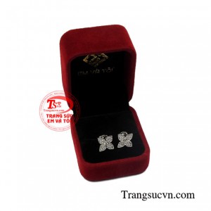 Hoa tai vàng trắng thuần khiết