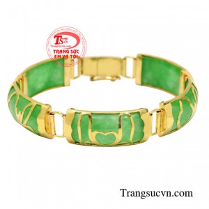 Lắc tay cẩm thạch hoa văn là món quà ý nghĩa, độc đáo để dành tặng bà, tặng mẹ.