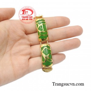 Lắc tay cẩm thạch hoa văn bảo hành uy tín.