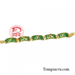 Lắc tay nữ vàng cẩm thạch mang lại vẻ sang trọng và nhiều may mắn cho người đeo.