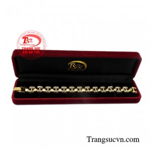 Lắc tay nam xu hướng vàng 10k bền đẹp.