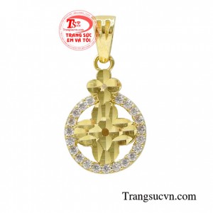 Mặt dây vàng nữ cá tính vàng 10k thiết kế đẹp, chất lượng cao