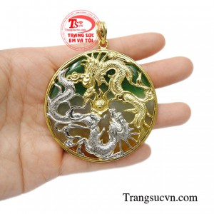 Mặt ngọc rồng vàng cao cấp mạnh mẽ.