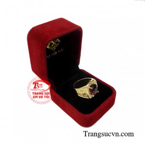 Nhẫn nam Garnet bảo hành uy tín.