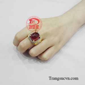 Nhẫn nam ruby chất lượng bền đẹp