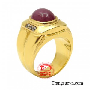 Nhẫn nam ruby lịch thiệp