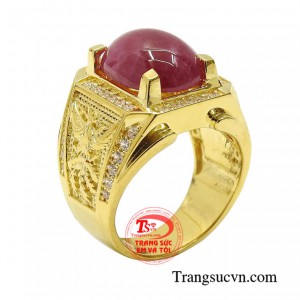 Nhẫn nam ruby rồng phượng may mắn lịch lãm pha trộn nét mạnh mẽ mang đến hình ảnh một người đàn ông gai góc, đầy bản lĩnh.