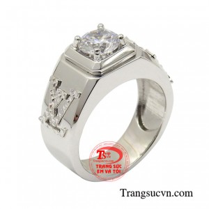 Nhẫn nam vàng trắng cát lộc giúp các quý ông tạo nên dấu ấn khác biệt và thu hút.