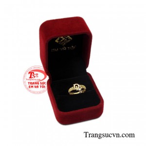 Nhẫn vàng kim tiền phúc lộc 10k bảo hành 6 tháng.