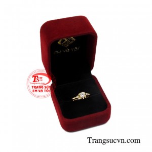 Nhẫn nữ vàng tây nhận đặt chế tác theo yêu cầu.