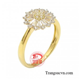 Nhẫn vàng tây nữ trang nhã là một phần không thể thiếu của các cô gái hiện đại.