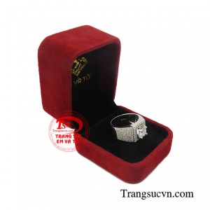 Nhẫn vàng trắng nam cá tính phong cách