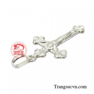 Mặt Thánh Giá bạc thương hiệu uy tín, chế tác theo yêu cầu khách hàng.