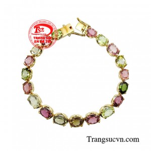 Lắc tay nữ hoàng tourmaline