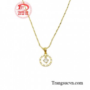 Bộ dây chuyền nữ vàng bền đẹp, chất lượng, chế tác theo yêu cầu.