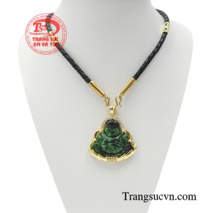 Bộ dây chuyền phật an nhiên kiểu dáng nam tính, phong cách mạnh mẽ, cá tính. 