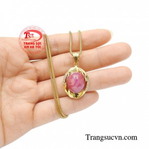 Bộ dây gắn đá ruby thiên nhiên cao cấp