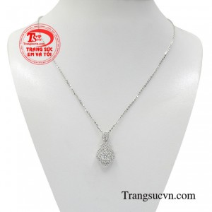 Bộ dây vàng trắng xinh yêu vàng 10k kiểu dáng đẹp, chất lượng vàng đảm bảo