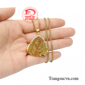 Bộ mặt dây đức mẹ sapphire kim và thổ.