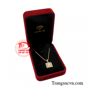 Bộ mặt dây nữ vàng tây đẹp