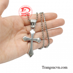 Bộ thánh giá vàng trắng đức tin thời thượng.